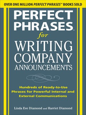 cover image of Perfect Phrases for Writing Company Announcements